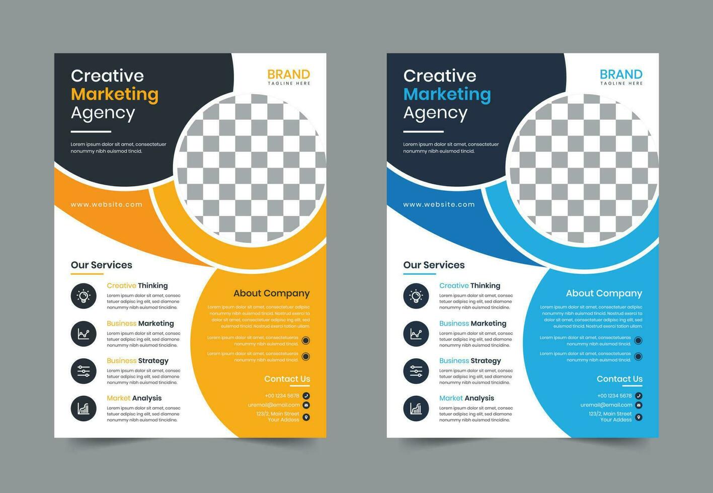 Creative Modern Corporate business flyer template design. Leaflet Brochure poster vector illustration. For marketing, business proposal, promotion, advertise, Annual Report, education, sale