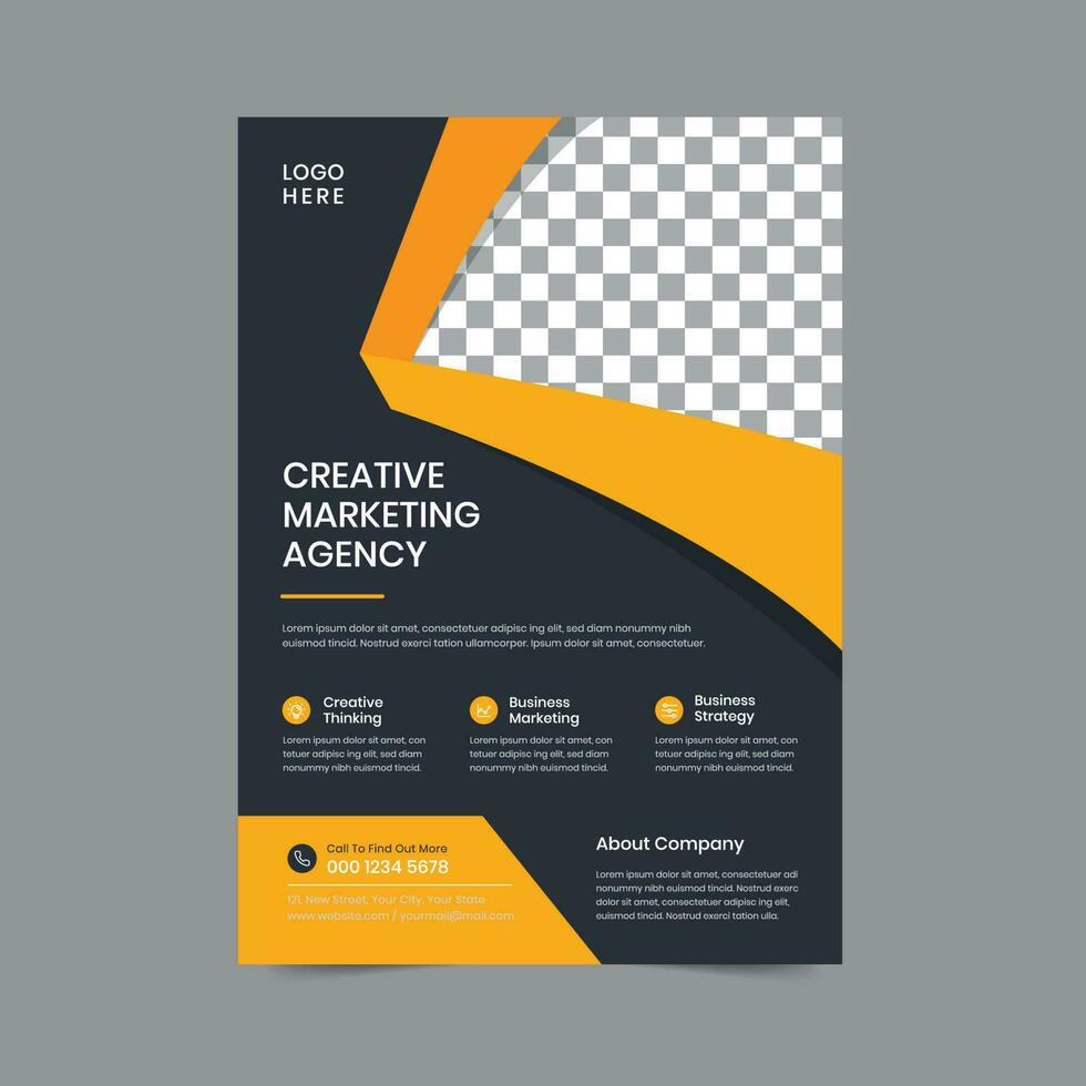 Creative Modern Corporate business flyer template design. Leaflet Brochure poster vector illustration. For marketing, business proposal, promotion, advertise, Annual Report, education, sale