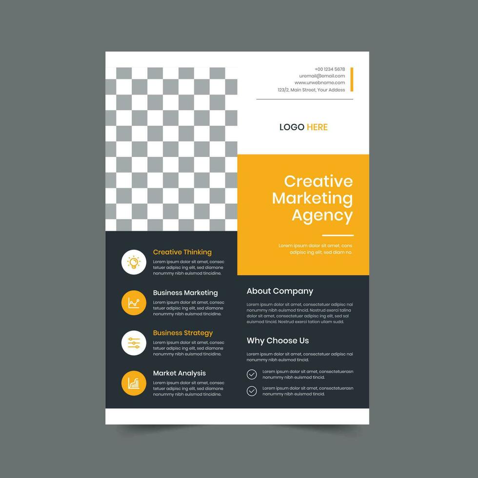 Creative Modern Corporate business flyer template design. Leaflet Brochure poster vector illustration. For marketing, business proposal, promotion, advertise, Annual Report, education, sale