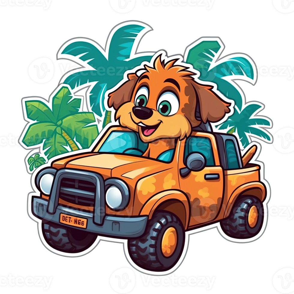 Cute Dogs Driving Stickers Bundle png
