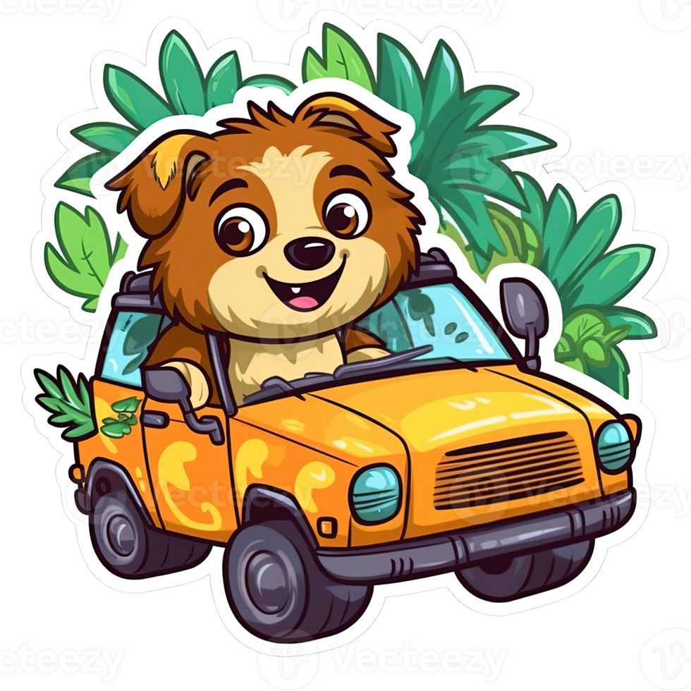 Cute Dogs Driving Stickers Bundle png