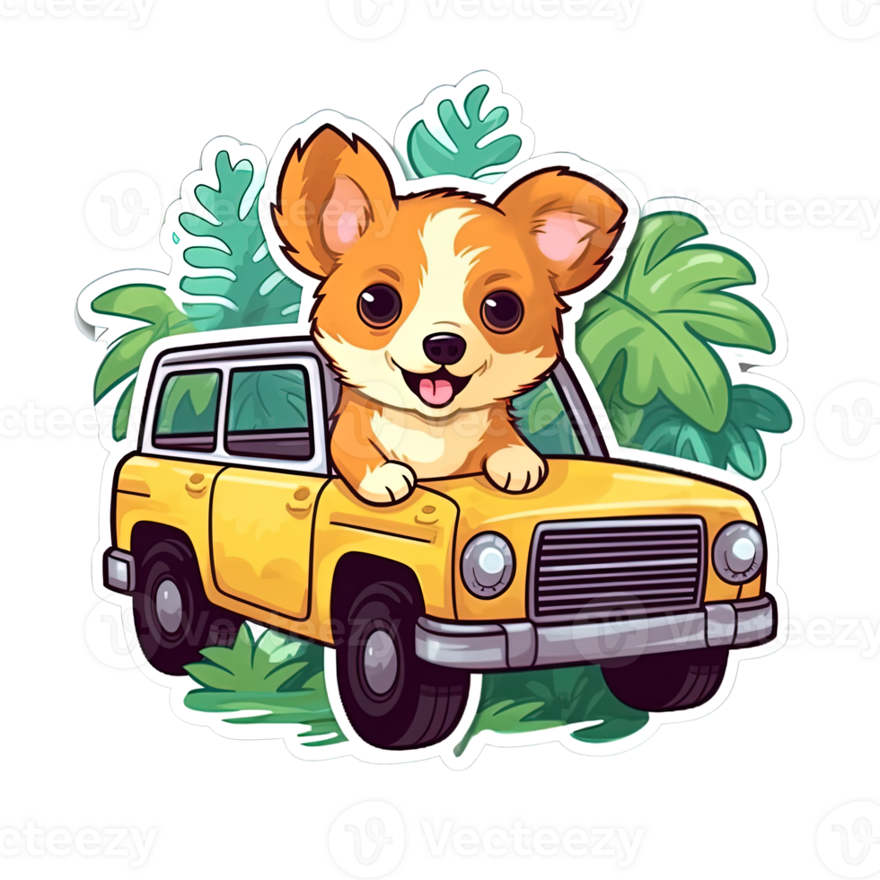 Cute Dogs Driving Stickers Bundle png