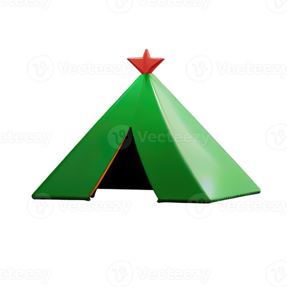 Camping tent 3d illustration png