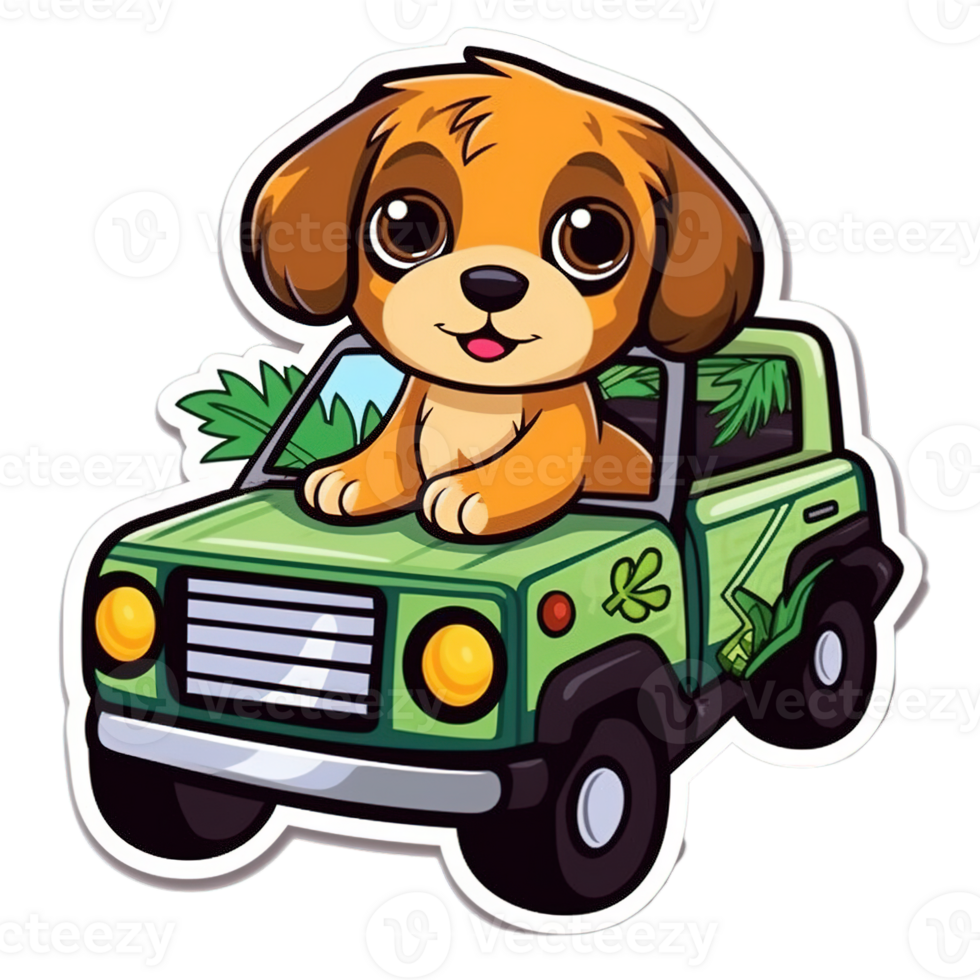 Cute Dogs Driving Stickers Bundle png