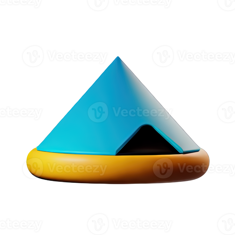 Camping tent 3d illustration png