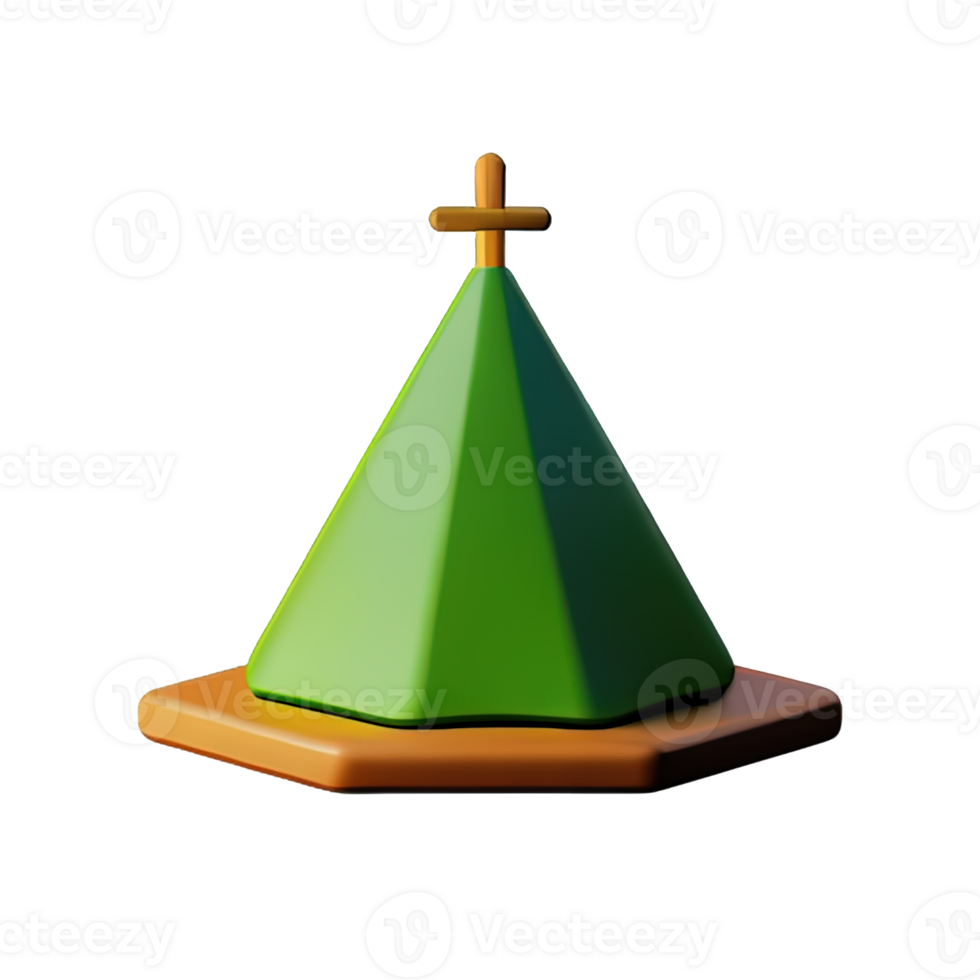 Camping tent 3d illustration png