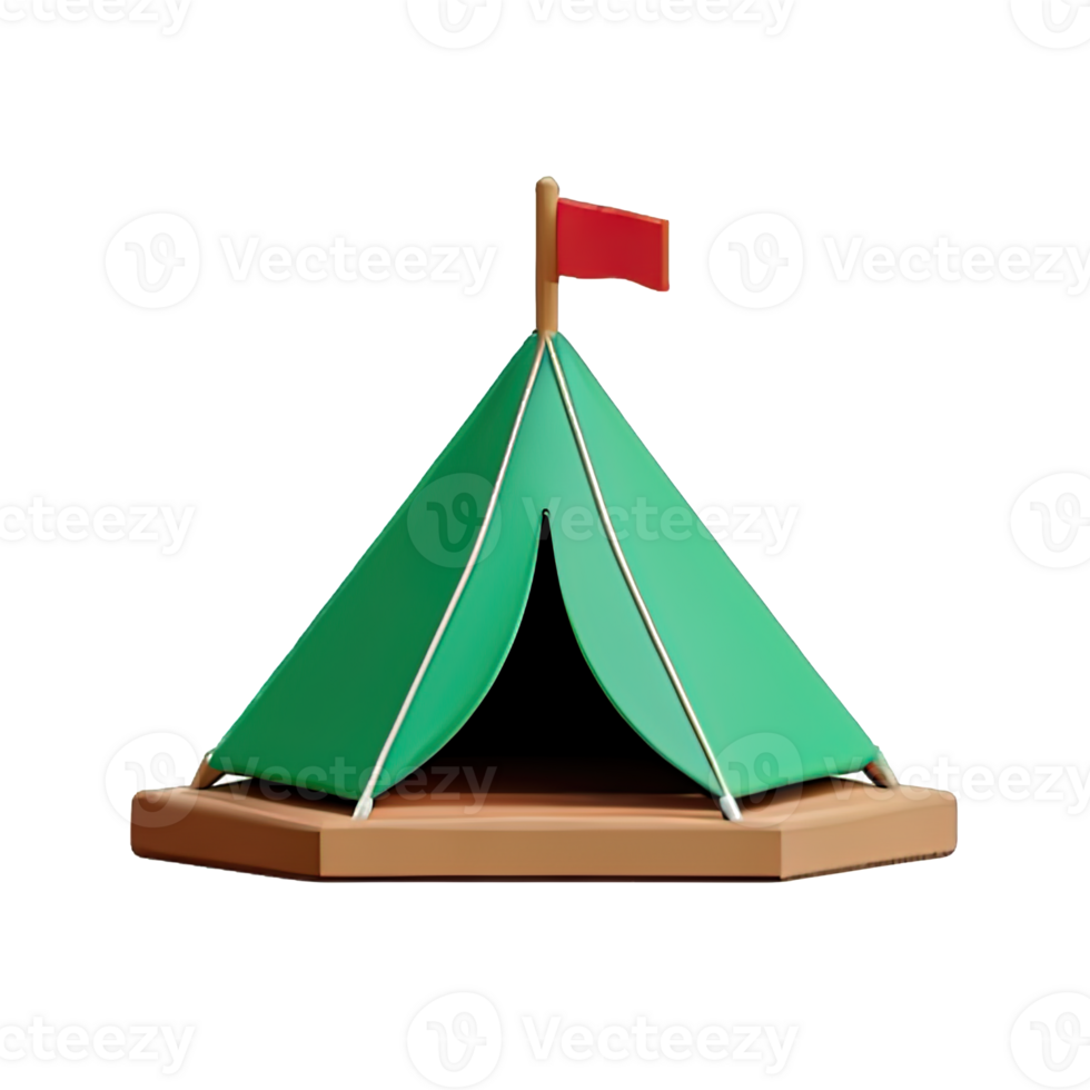Camping tent 3d illustration png