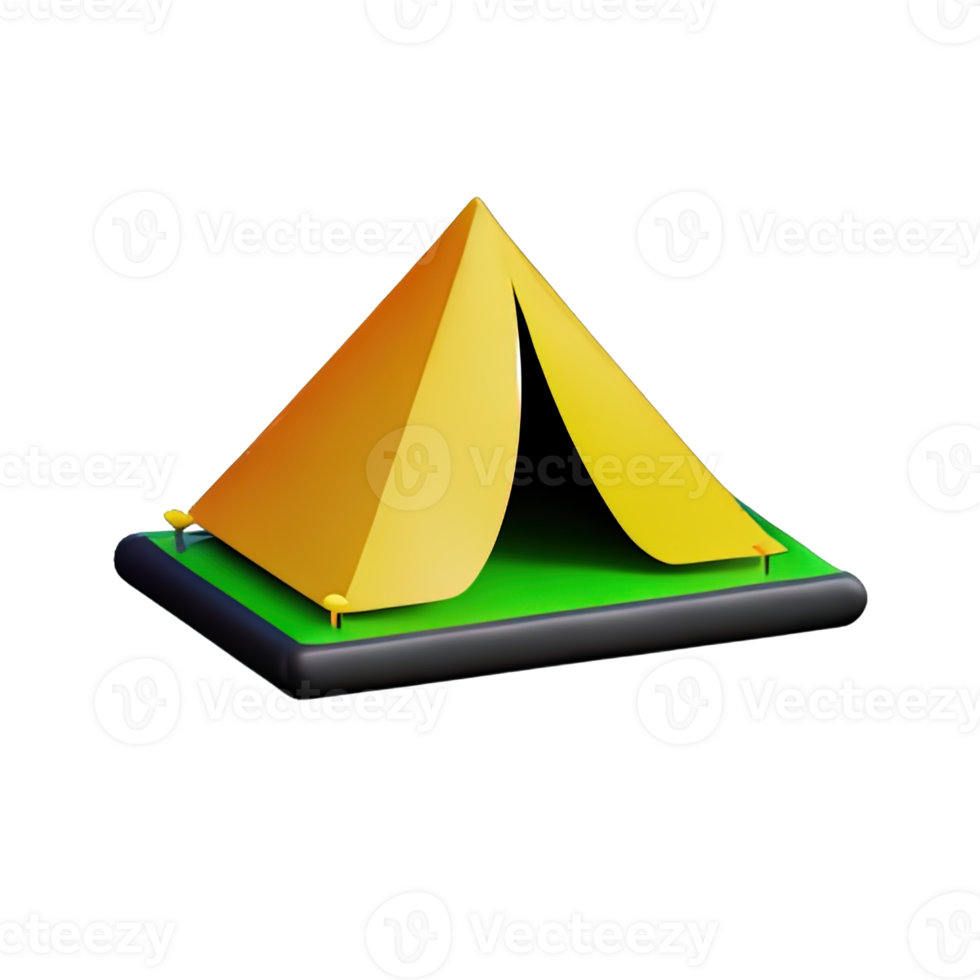 Camping tent 3d illustration png