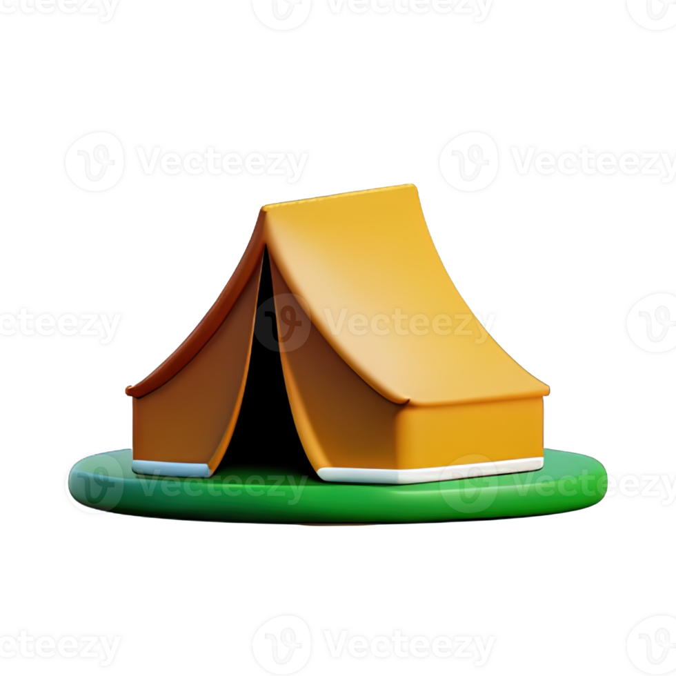 Camping tent 3d illustration png