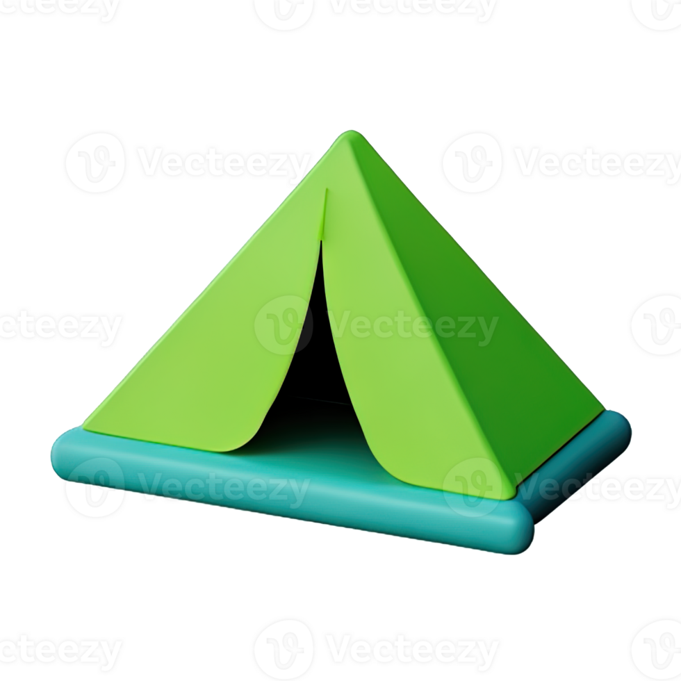 Camping tent 3d illustration png