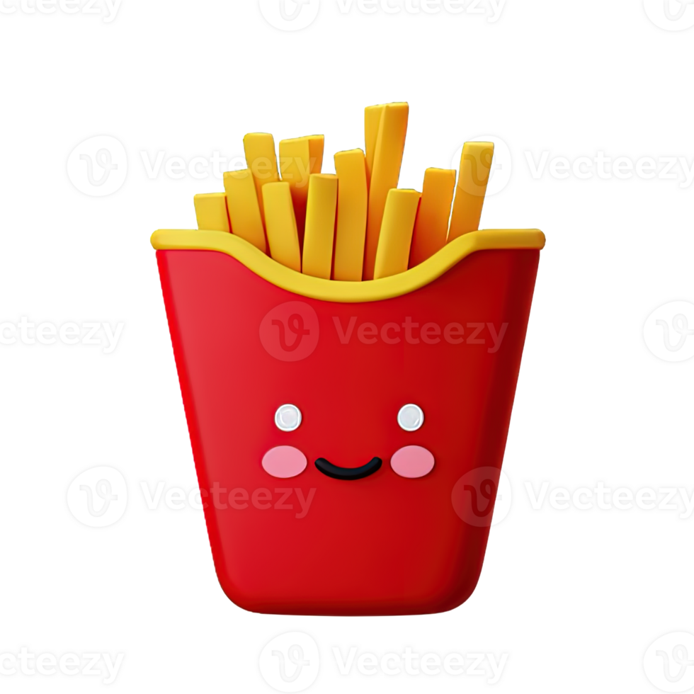 3d illustration of french fries 24487941 PNG