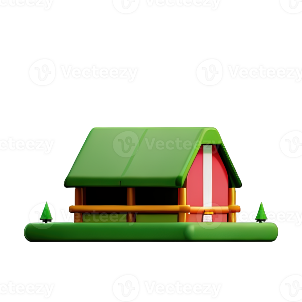 Camping tent 3d illustration png