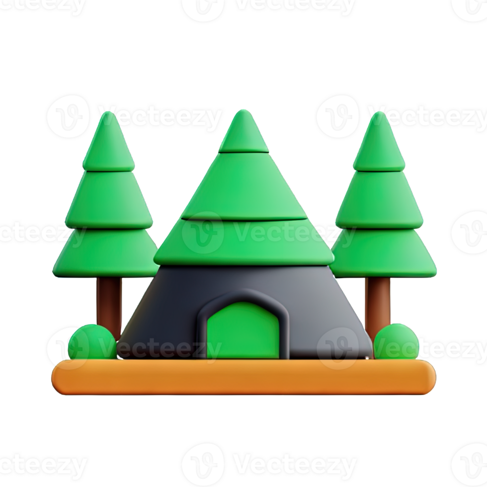 camping tente 3d illustration png