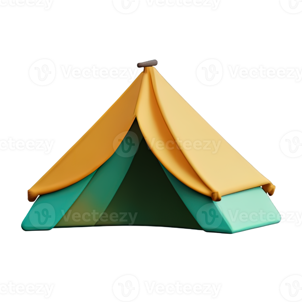Camping tent 3d illustration png