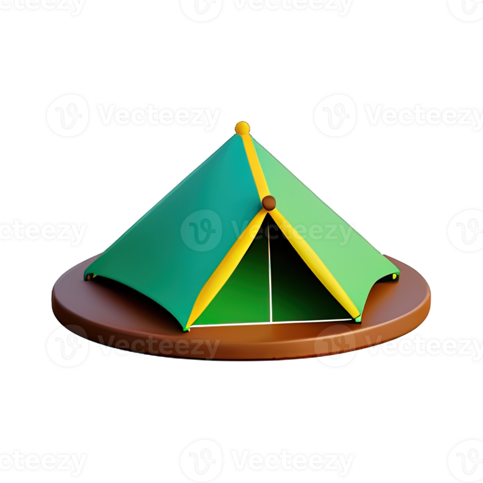 Camping tent 3d illustration png