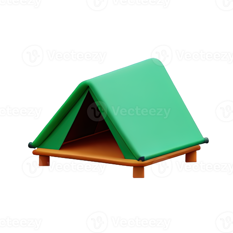 Camping tent 3d illustration png