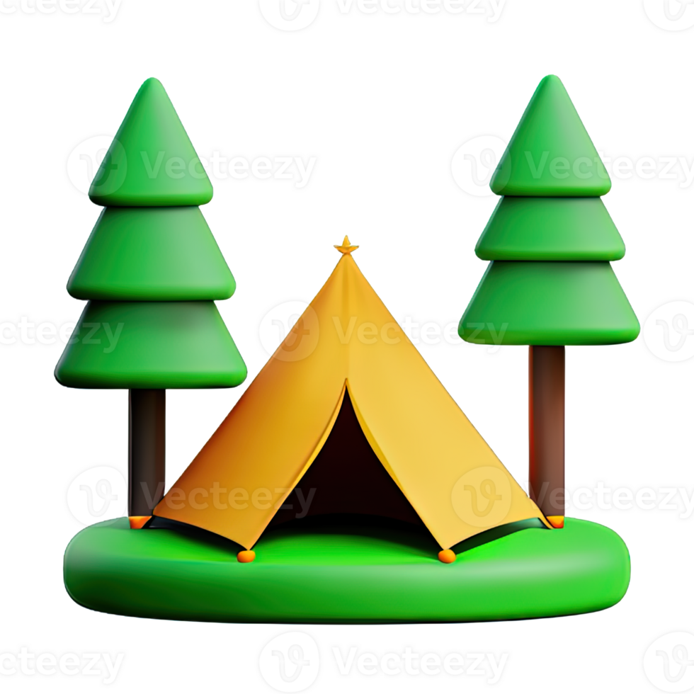 camping tente 3d illustration png