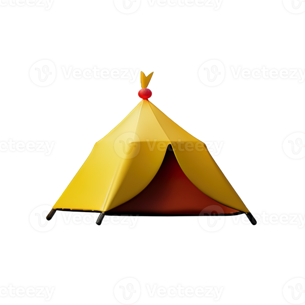 Camping tent 3d illustration png