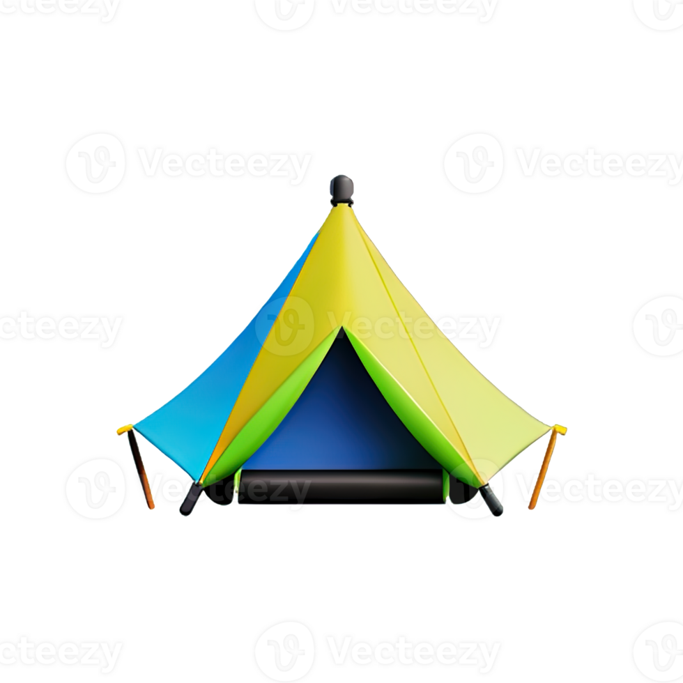 Camping tent 3d illustration png