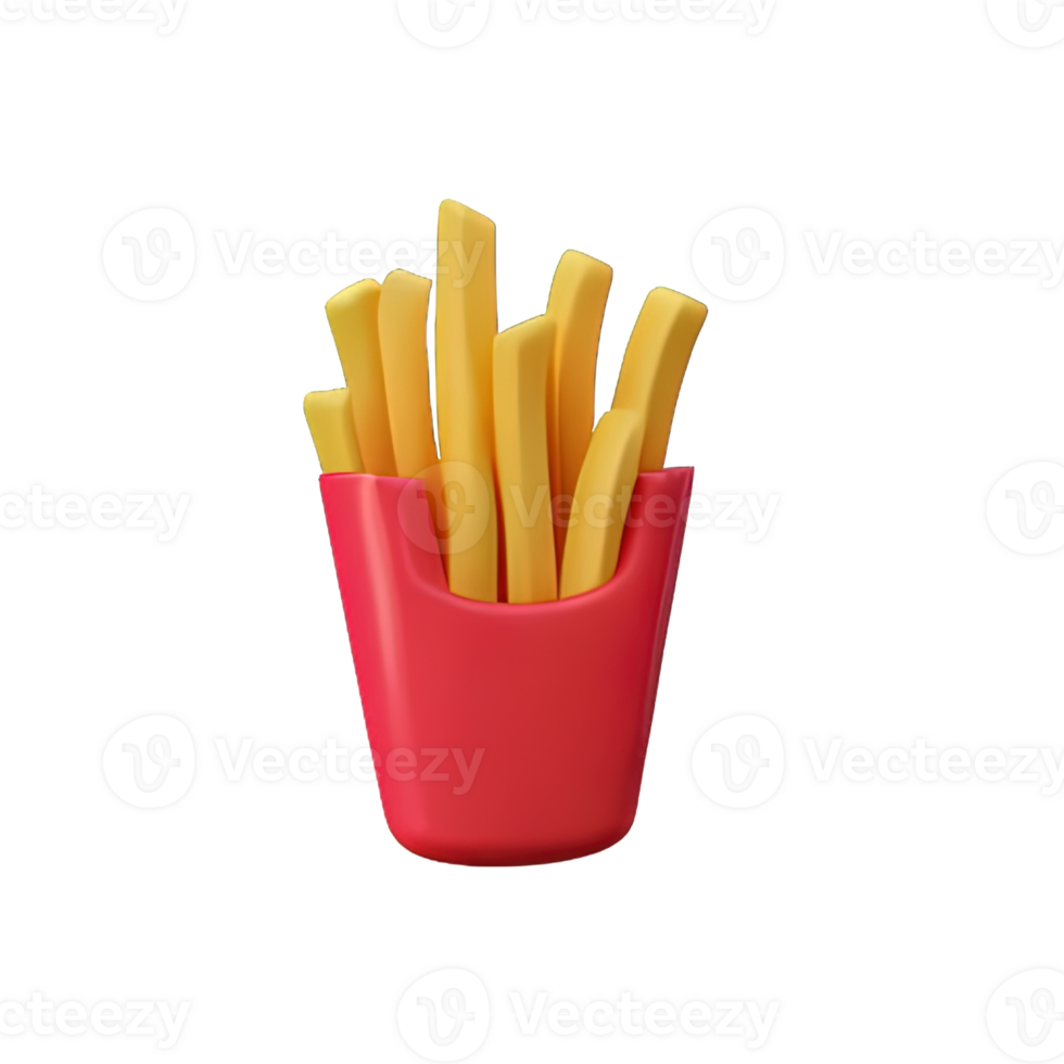 3d illustration av franska frites png