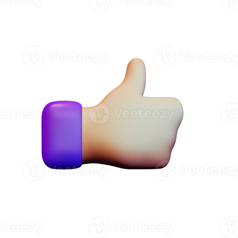 ícone 3d emoji gostar png