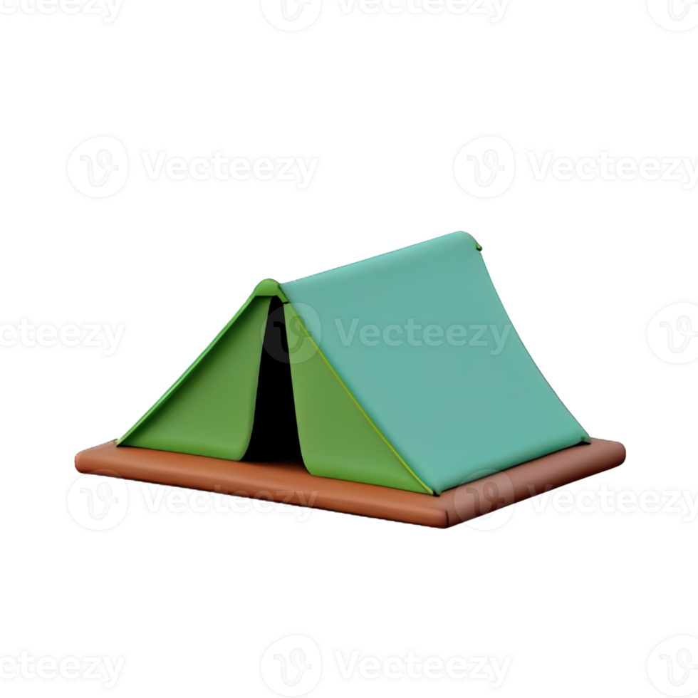 Camping tent 3d illustration png