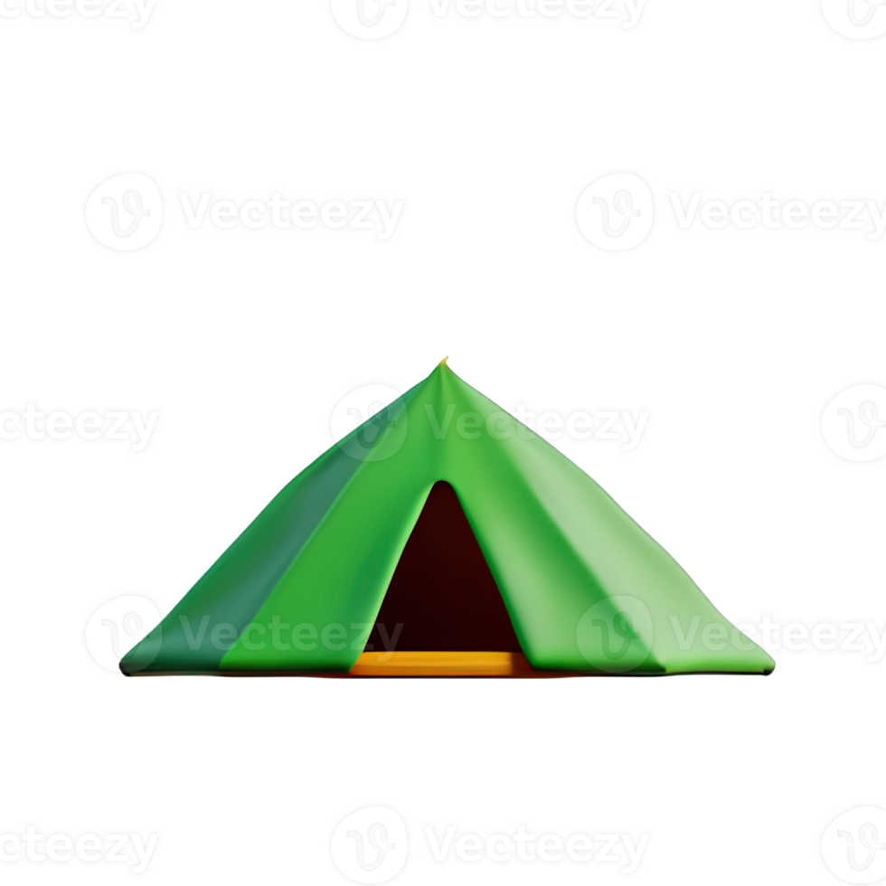 Camping tent 3d illustration png