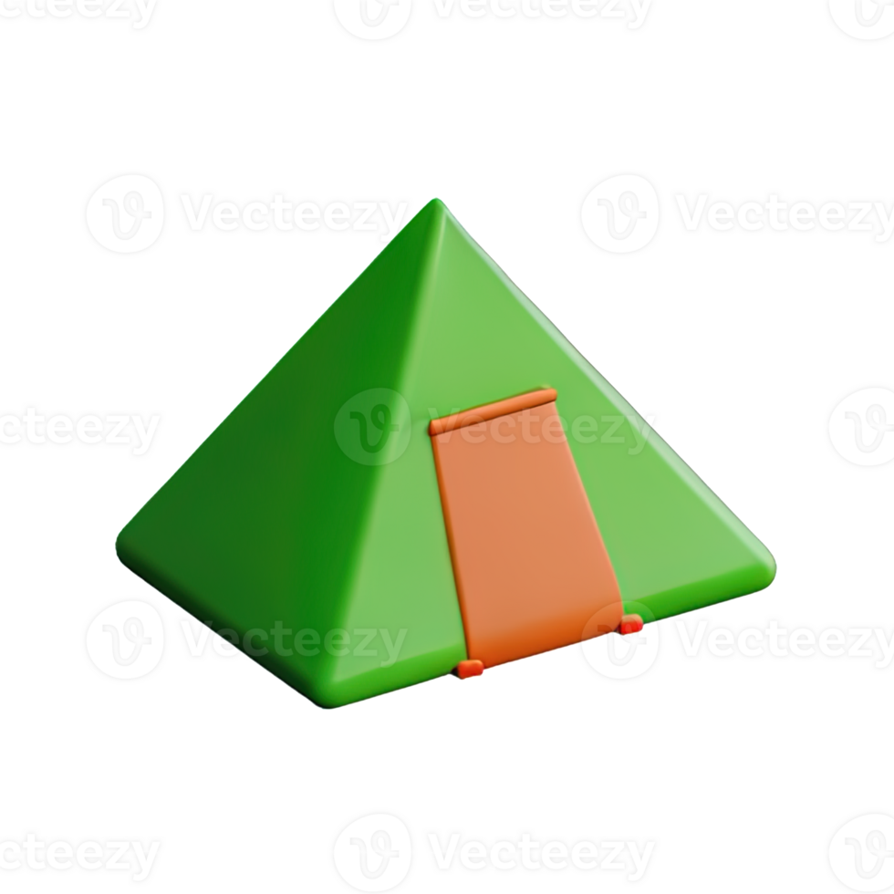 Camping tent 3d illustration png