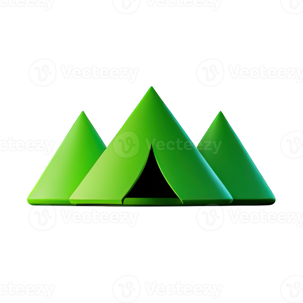 Camping tent 3d illustration png