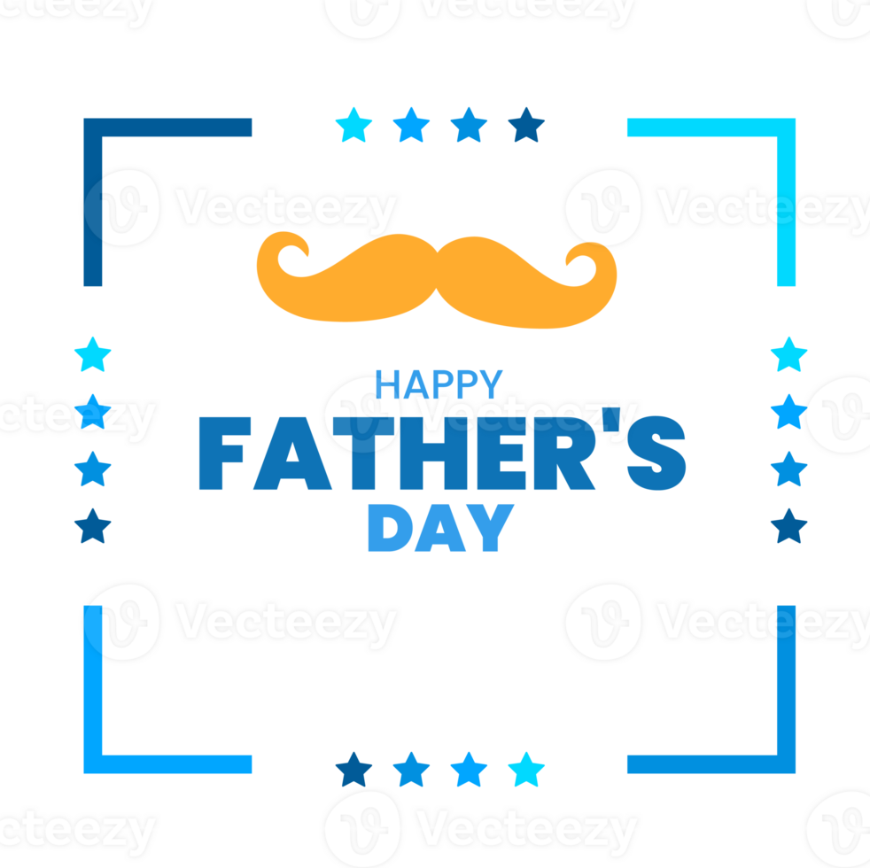 happy Father's Day social media post typography, greetings, banner, background and poster transparent png design template celebrate in june. Father's Day background or banner, necktie, glasses, hat.