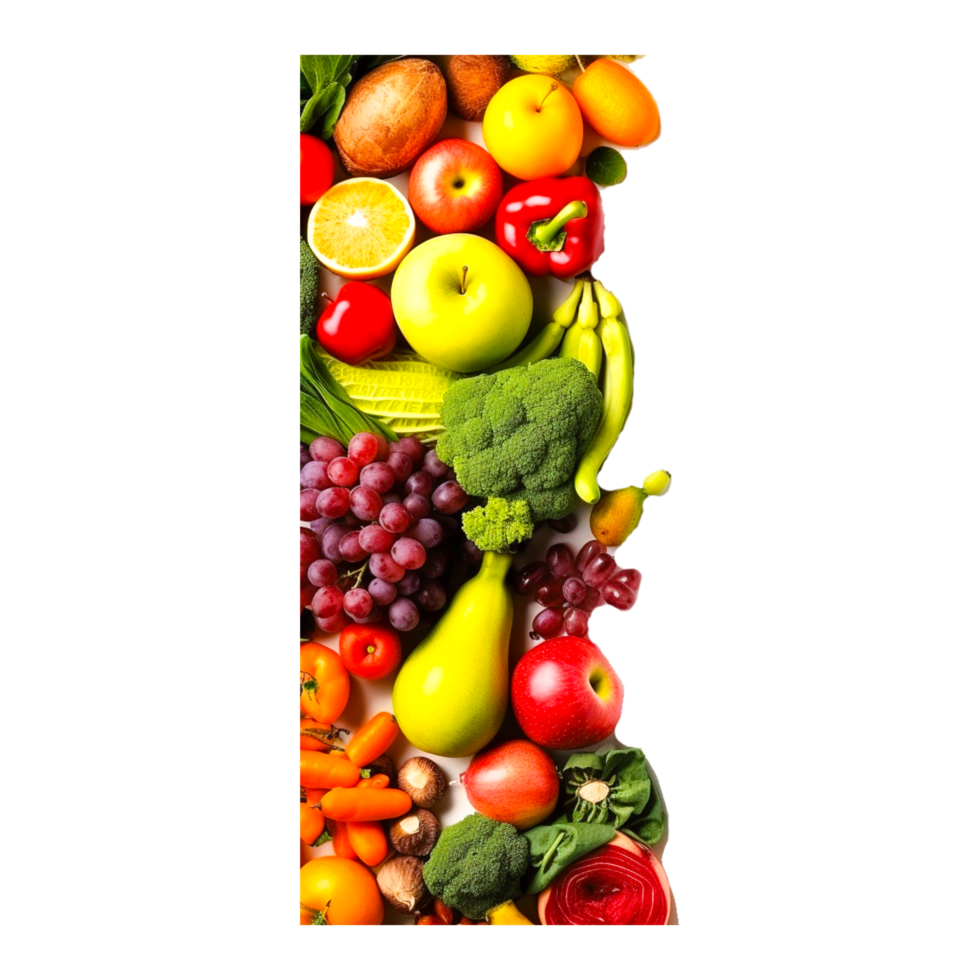 Frame made of different fruit png