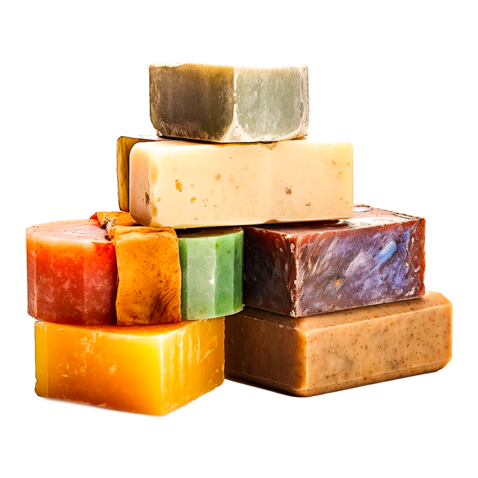 Bars of soap of different colour png