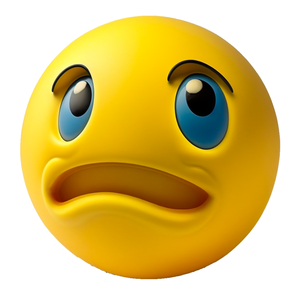 triste emoji icona ai generato png