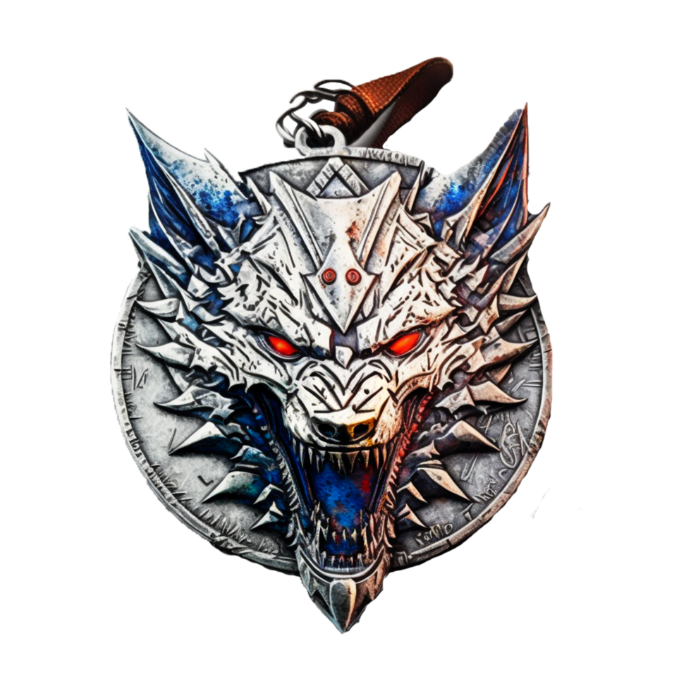 lobo cabeza silueta cortar ai generado png