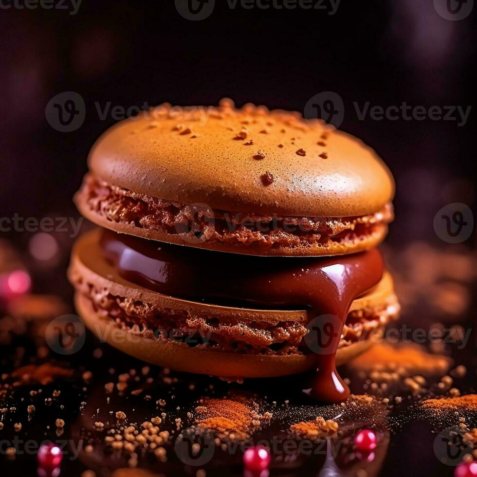 un macaron con difuminar antecedentes foto