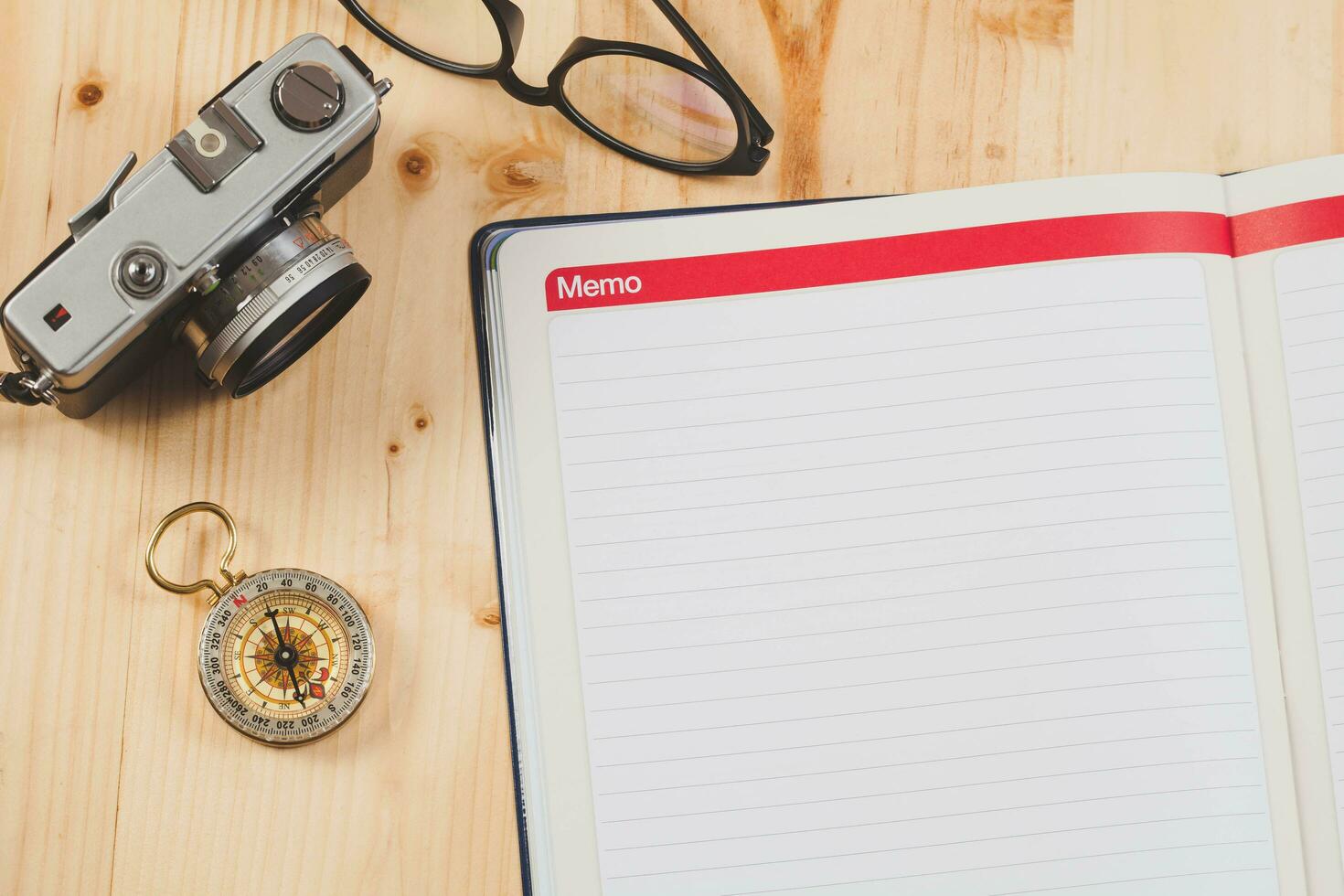 Memo book for travel to the world to find adventure and journey. photo