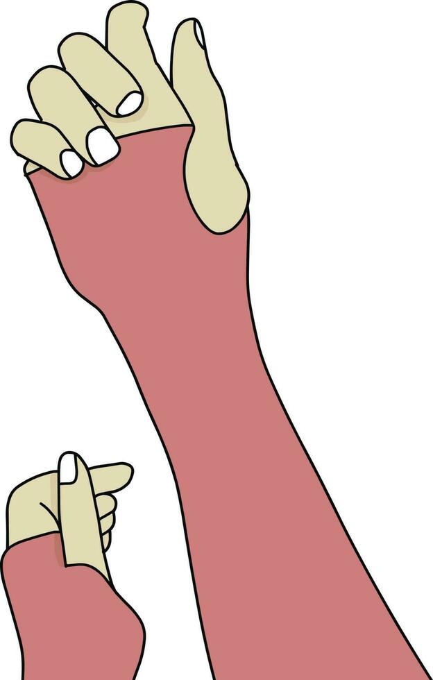 Muslimah Hand Pose wearing Handsock vector