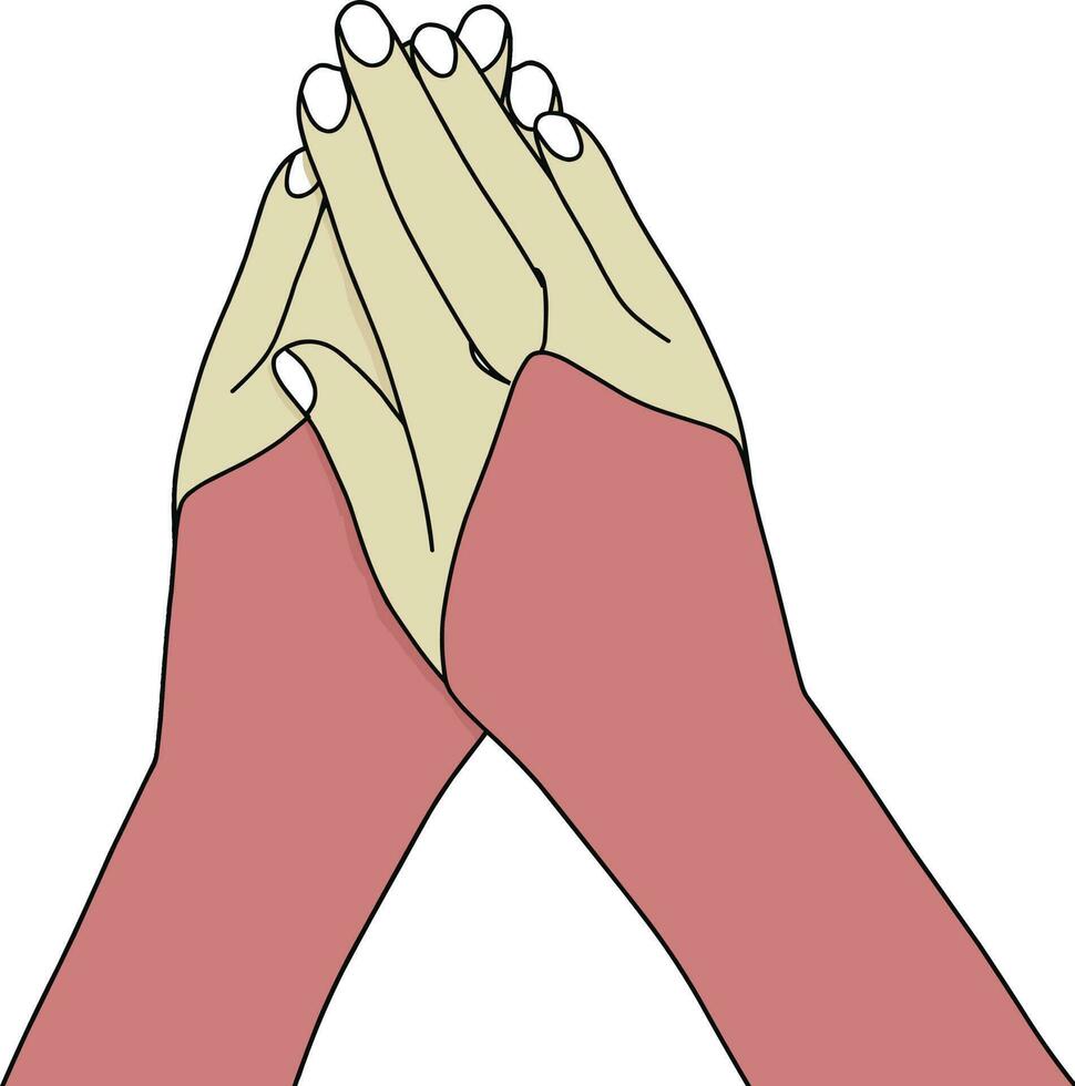 Muslimah Hand Pose wearing Handsock vector