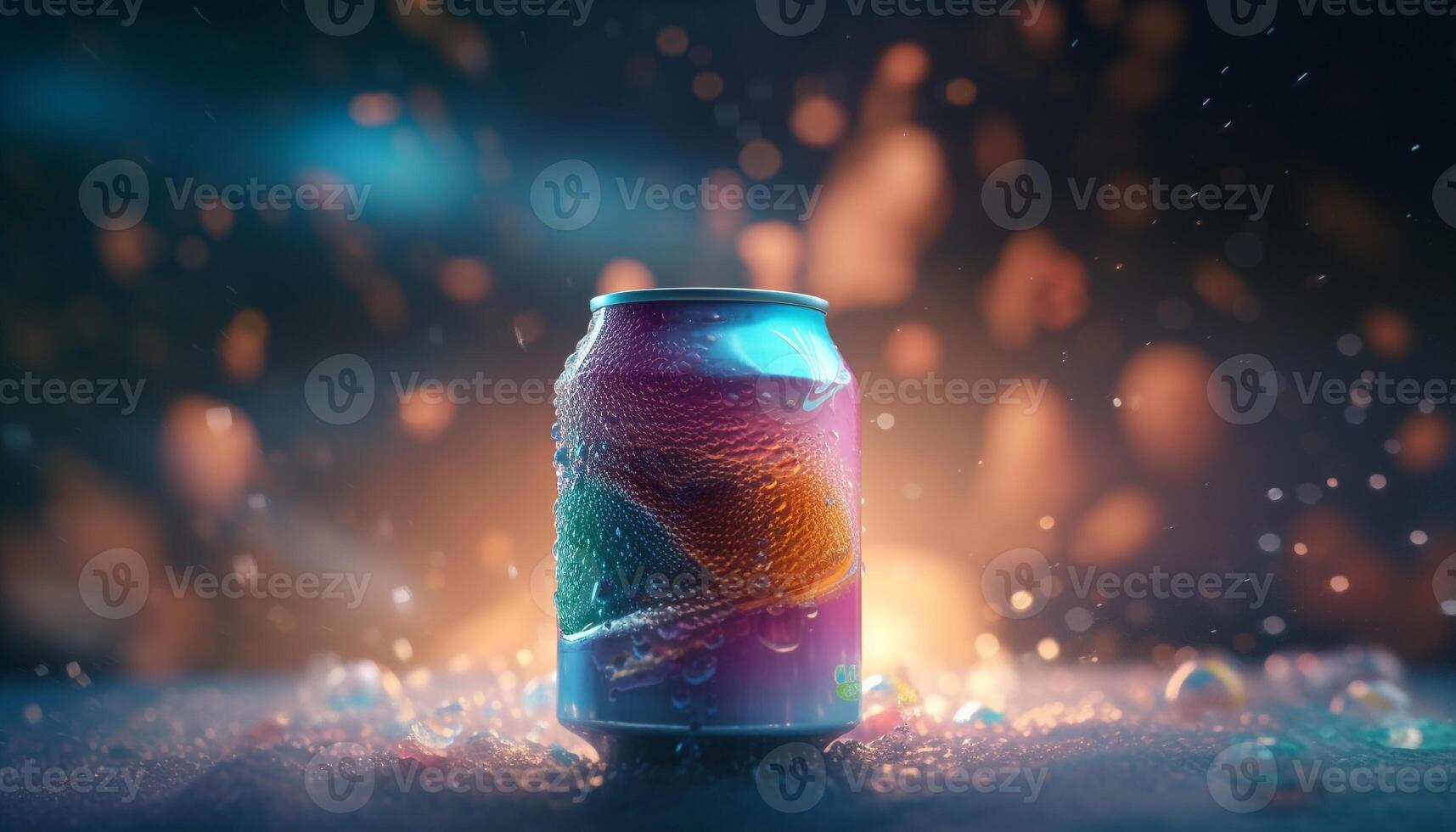 Refreshing soda drop splashing in close up backdrop generated by AI photo