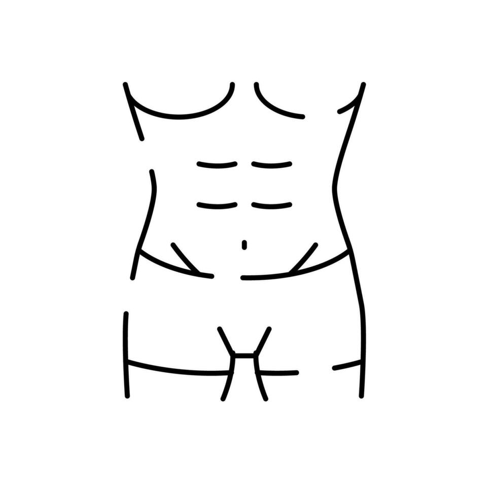 aptitud y gimnasio línea iconos deporte y aptitud íconos conjunto vector diseño. negro y blanco icono serie aptitud icono. sano estilo de vida. seis paquete masculino abdominales ajuste cuerpo.