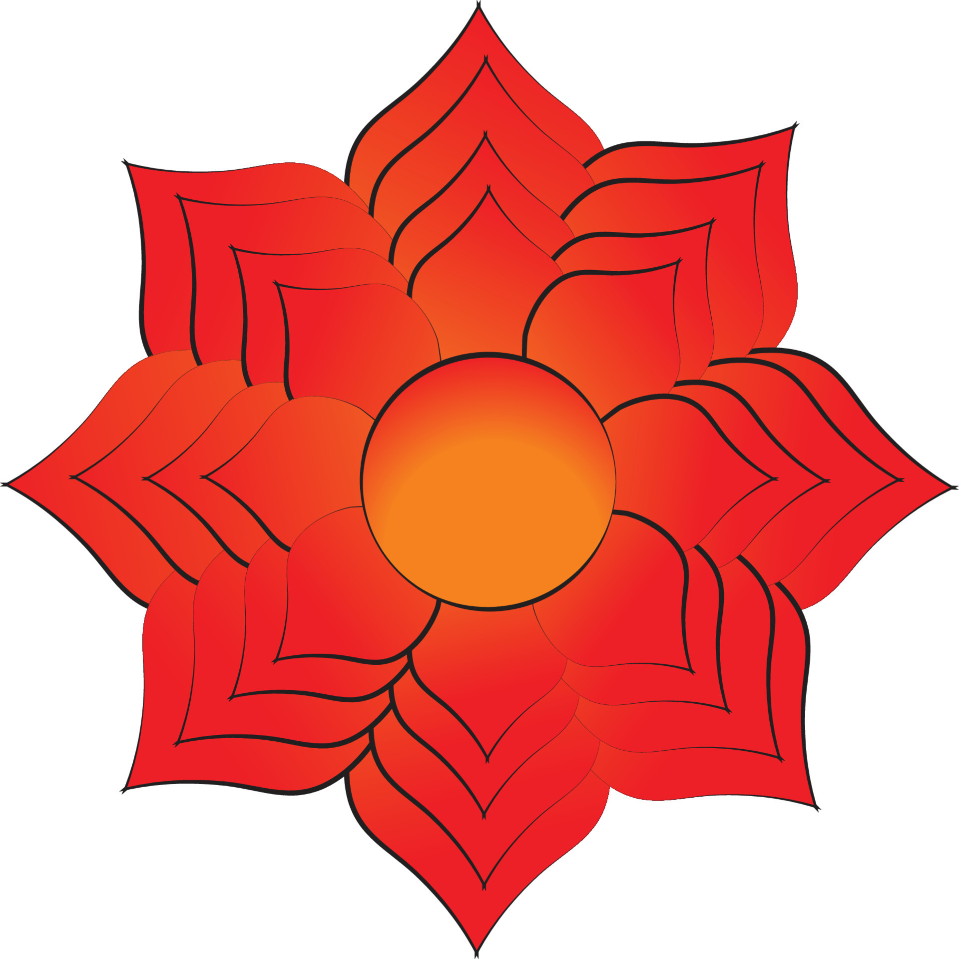 beautiful red flower 24489542 Vector Art at Vecteezy