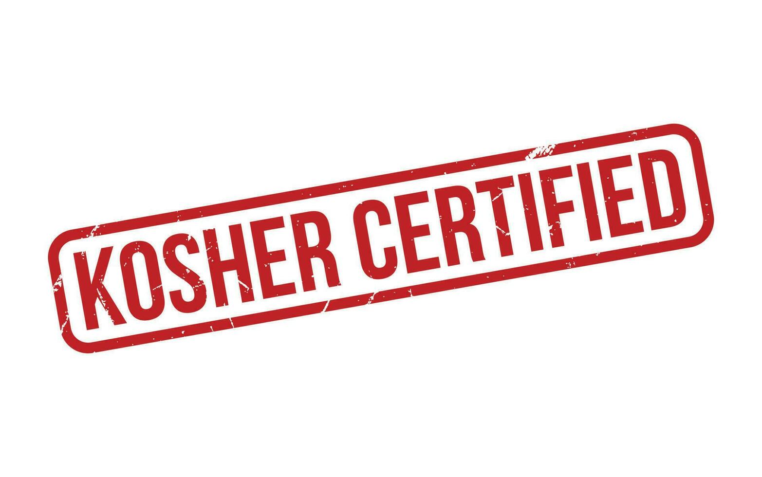 Kosher Certified Rubber Stamp Seal Vector