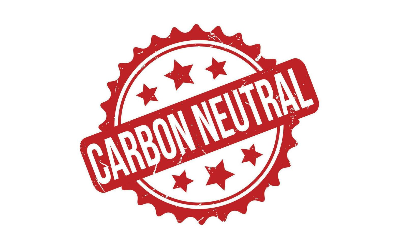 carbón neutral caucho grunge sello sello vector