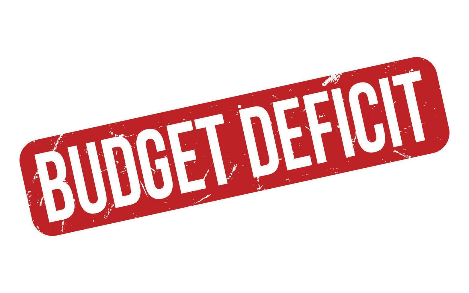 presupuesto déficit caucho sello sello vector