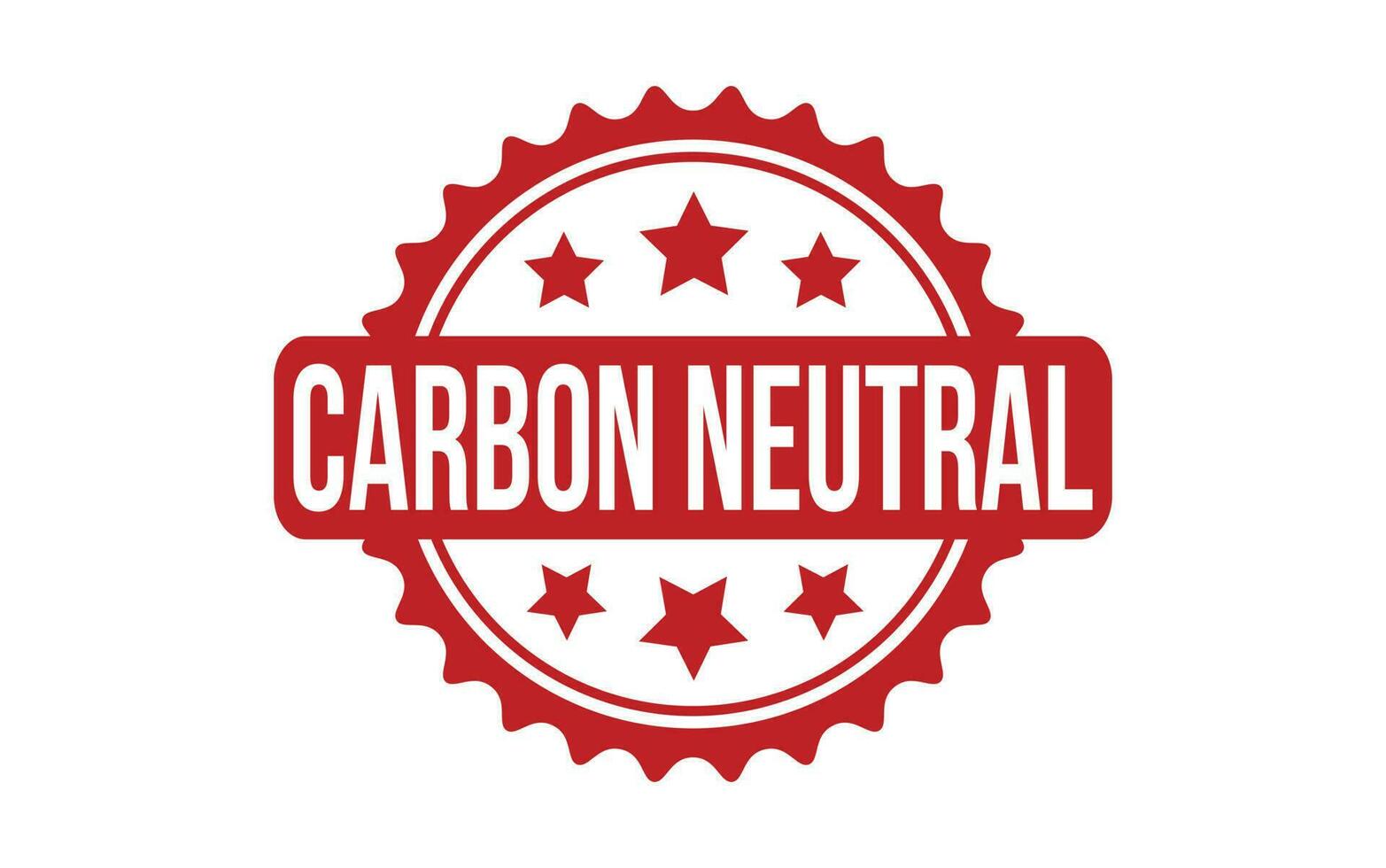 carbón neutral caucho grunge sello sello vector