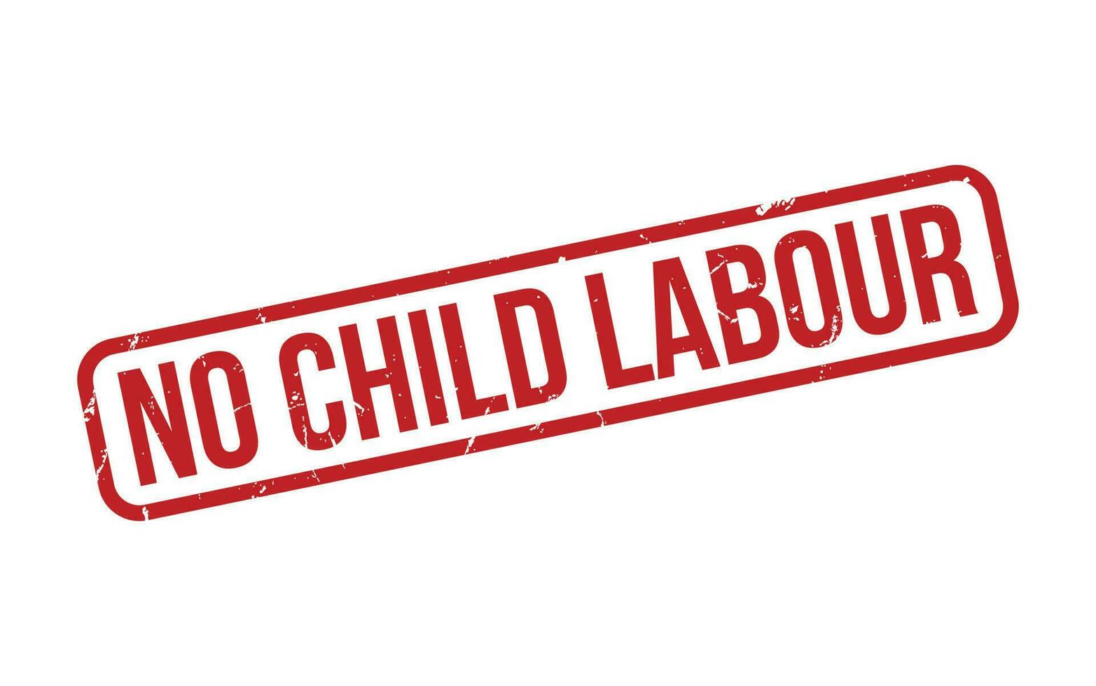 No Child Labour Rubber Stamp Seal Vector