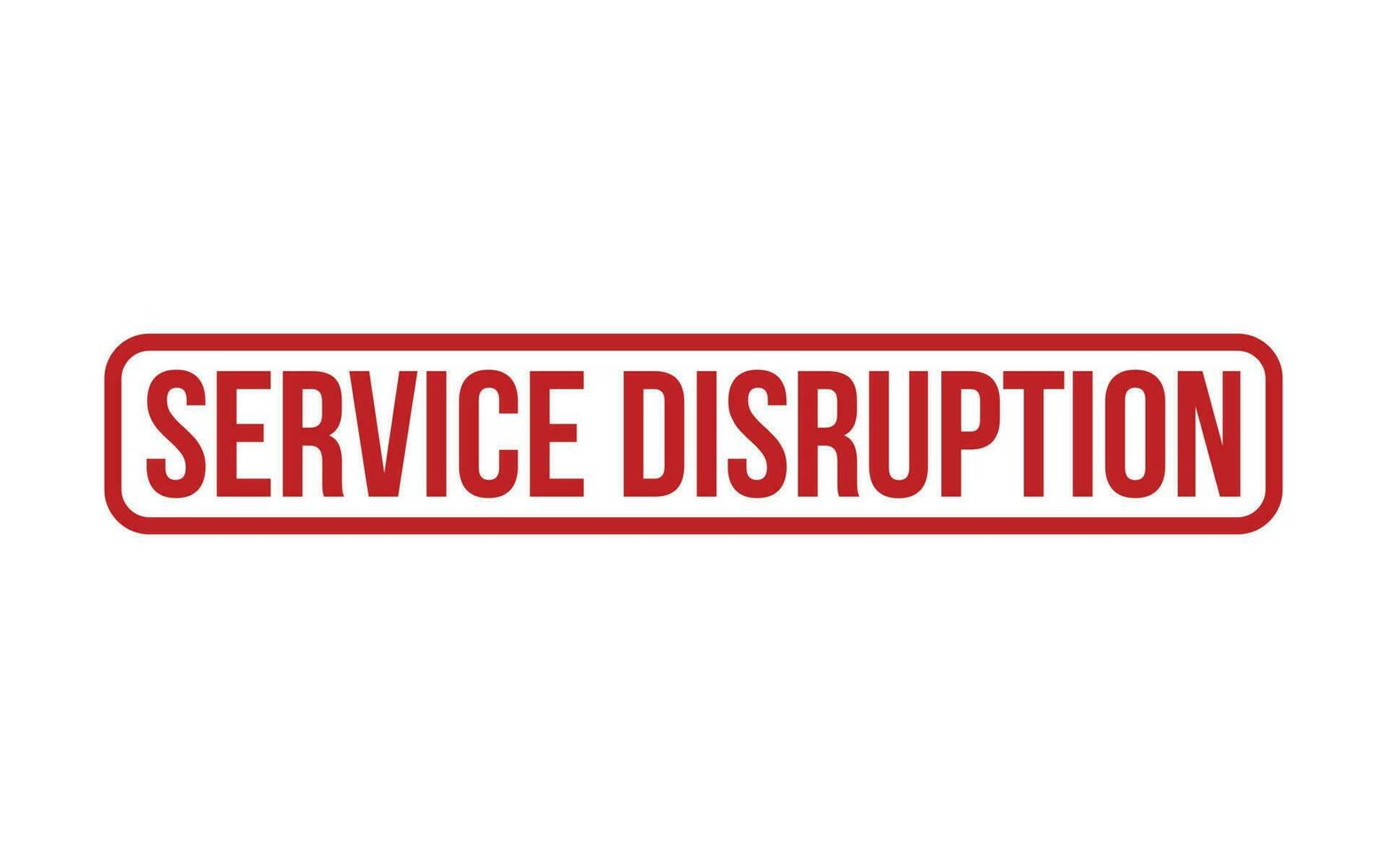 Red Service Disruption Rubber Stamp Seal Vector