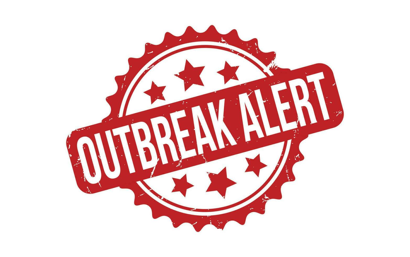 Outbreak Alert Rubber Stamp Seal Vector