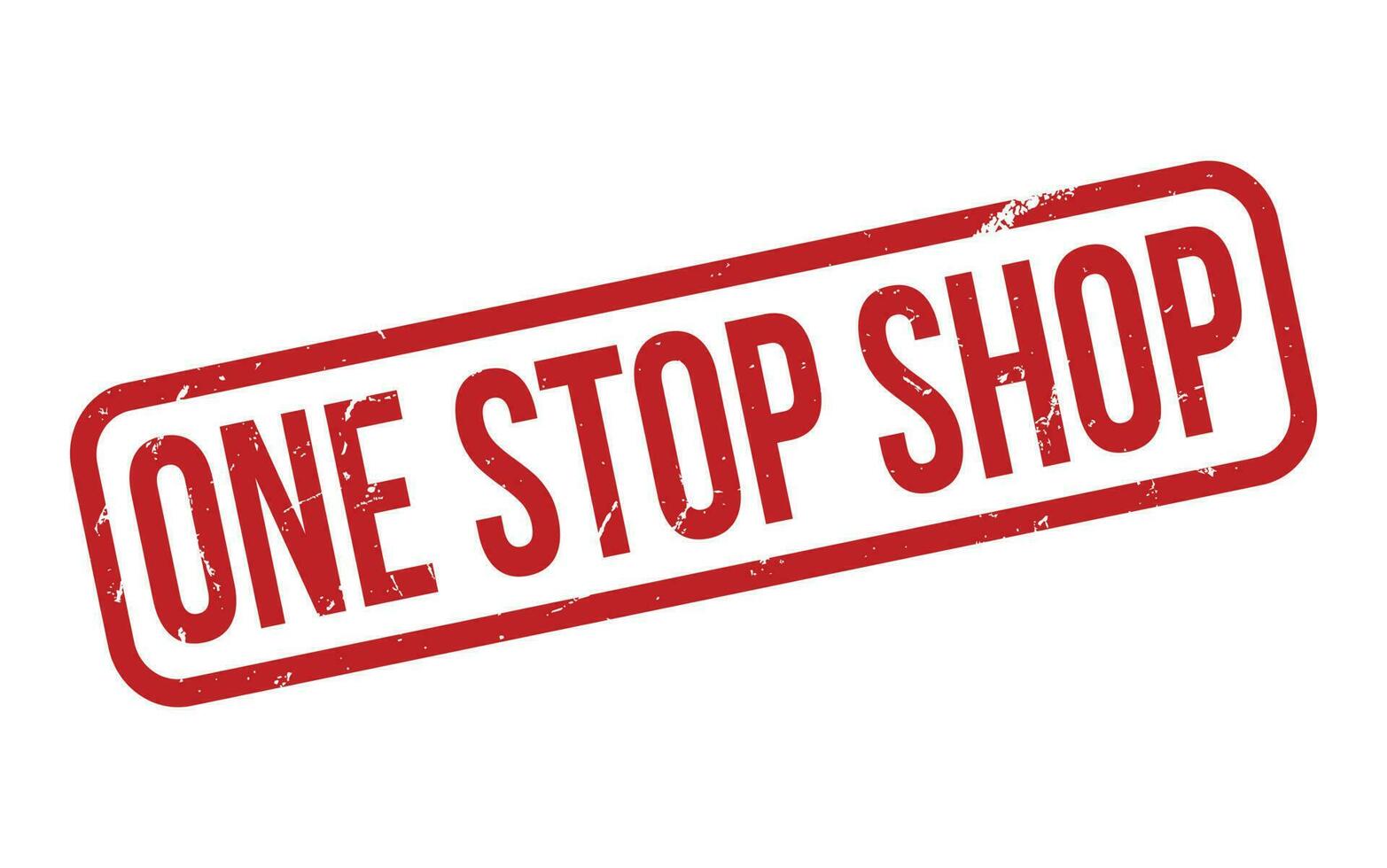 One Stop Shop Rubber Stamp Seal Vector