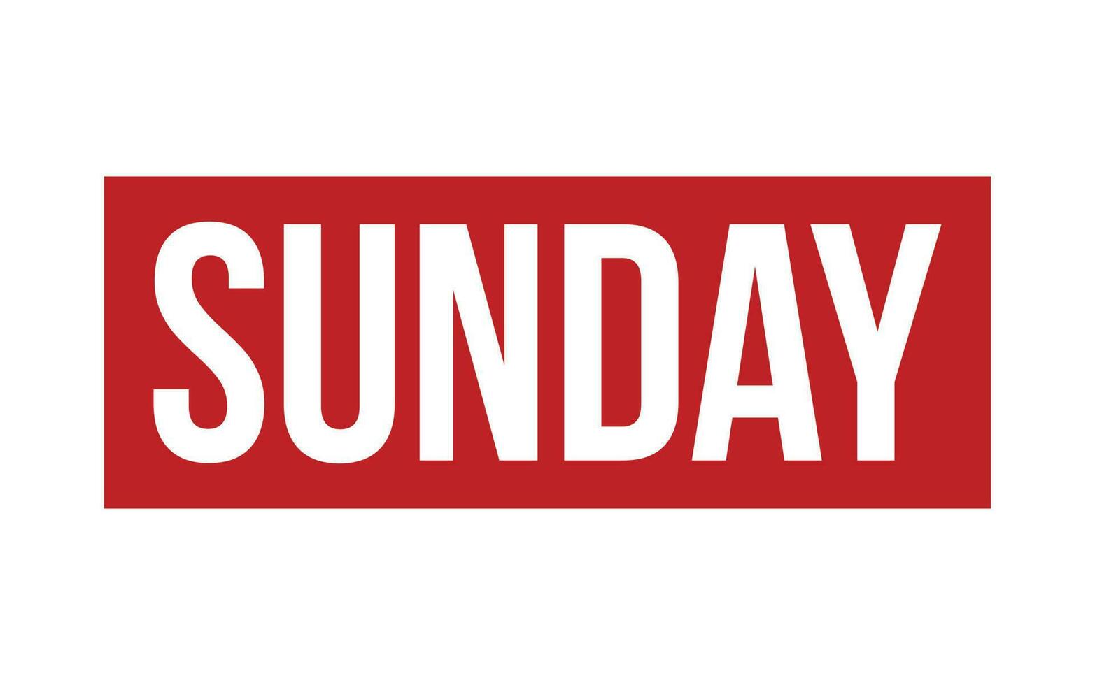 Sunday Rubber Stamp Seal Vector